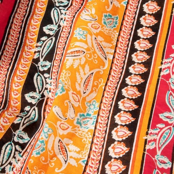 Orange multi print Boho Tote bag shoulder handbag sling  bag summer bag - Picture 7 of 12